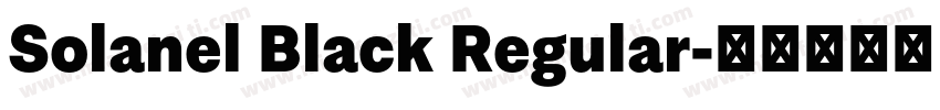 Solanel Black Regular字体转换
